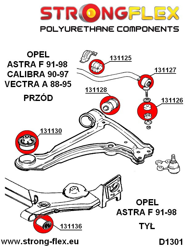 Bakre Subframe Bussning