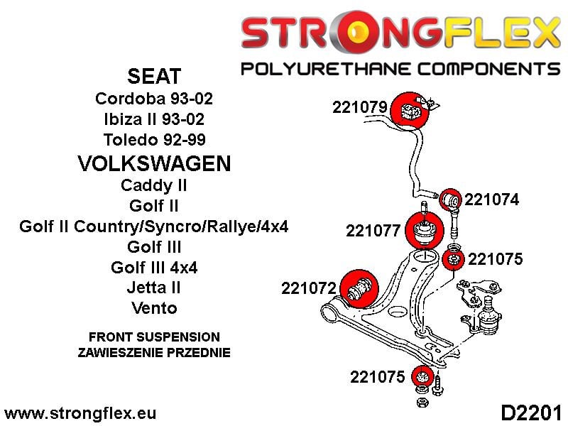 Främre Fjädring Bussningssats SPORT