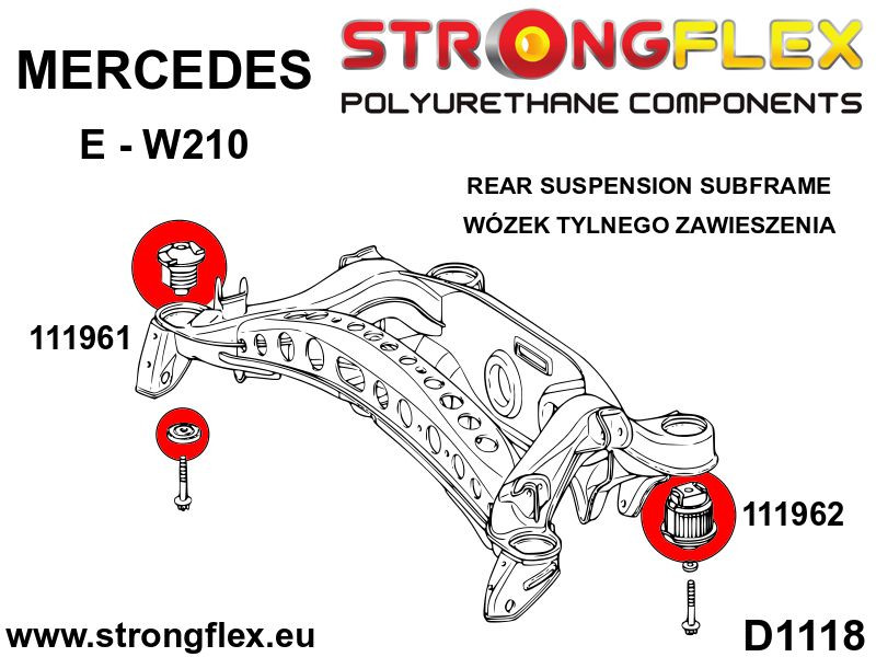 Bakre Subframe Bussningssats