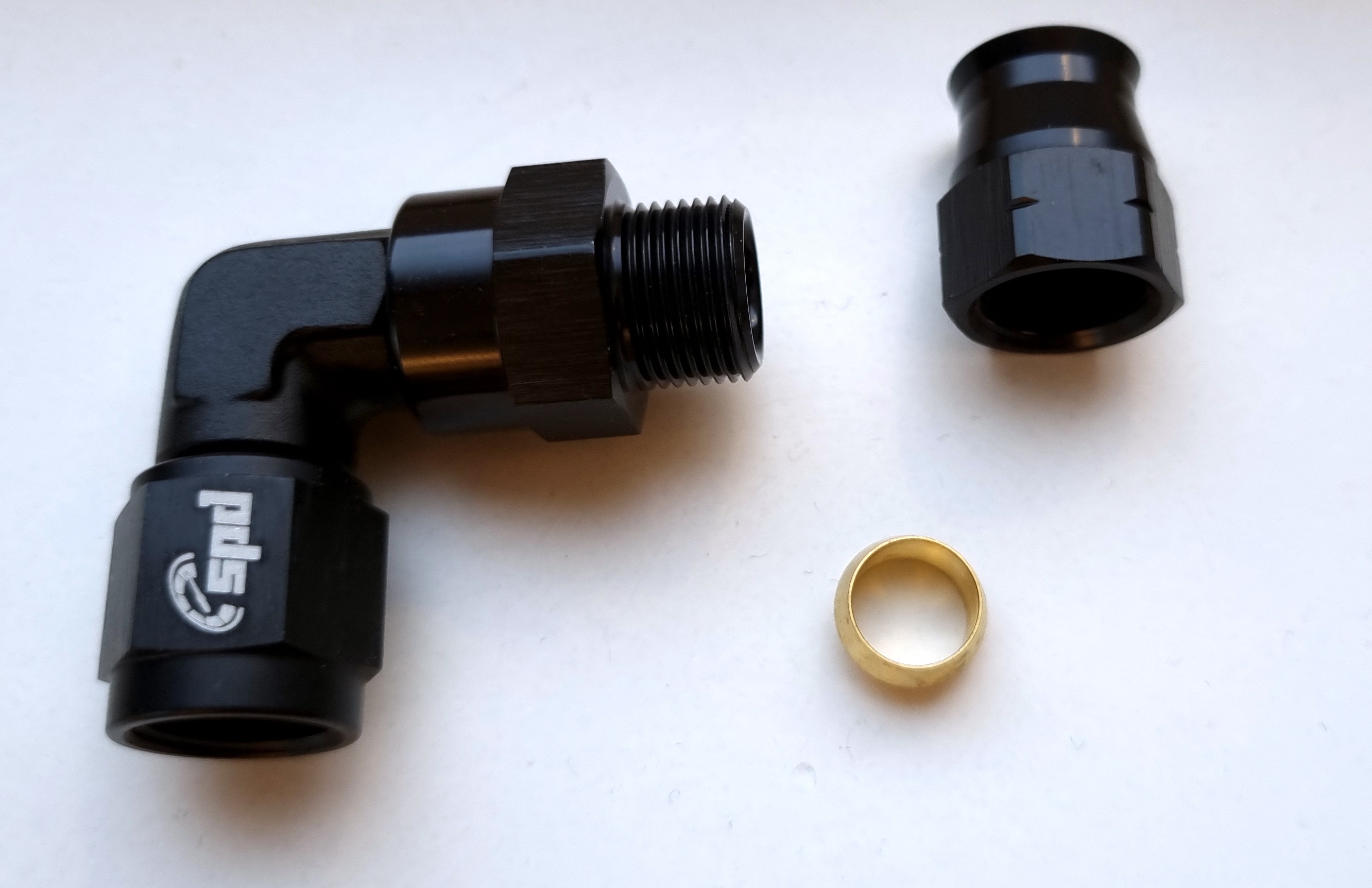 AN6 - 3/8" alurör hona - 90°