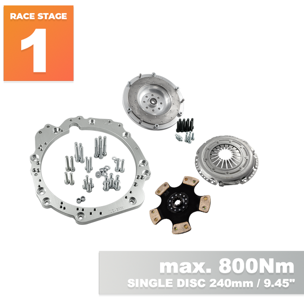 PMC RACE Steg 1 Toyota UZ - BMW M57 / E46 S54 M3 - 240mm / 9.45"