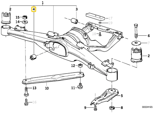 IRP Differentialbussning Polyurethane BMW E34, E32