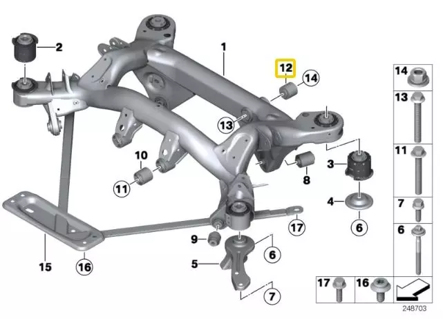 IRP Differentialbussning Aluminium BMW E46 M3