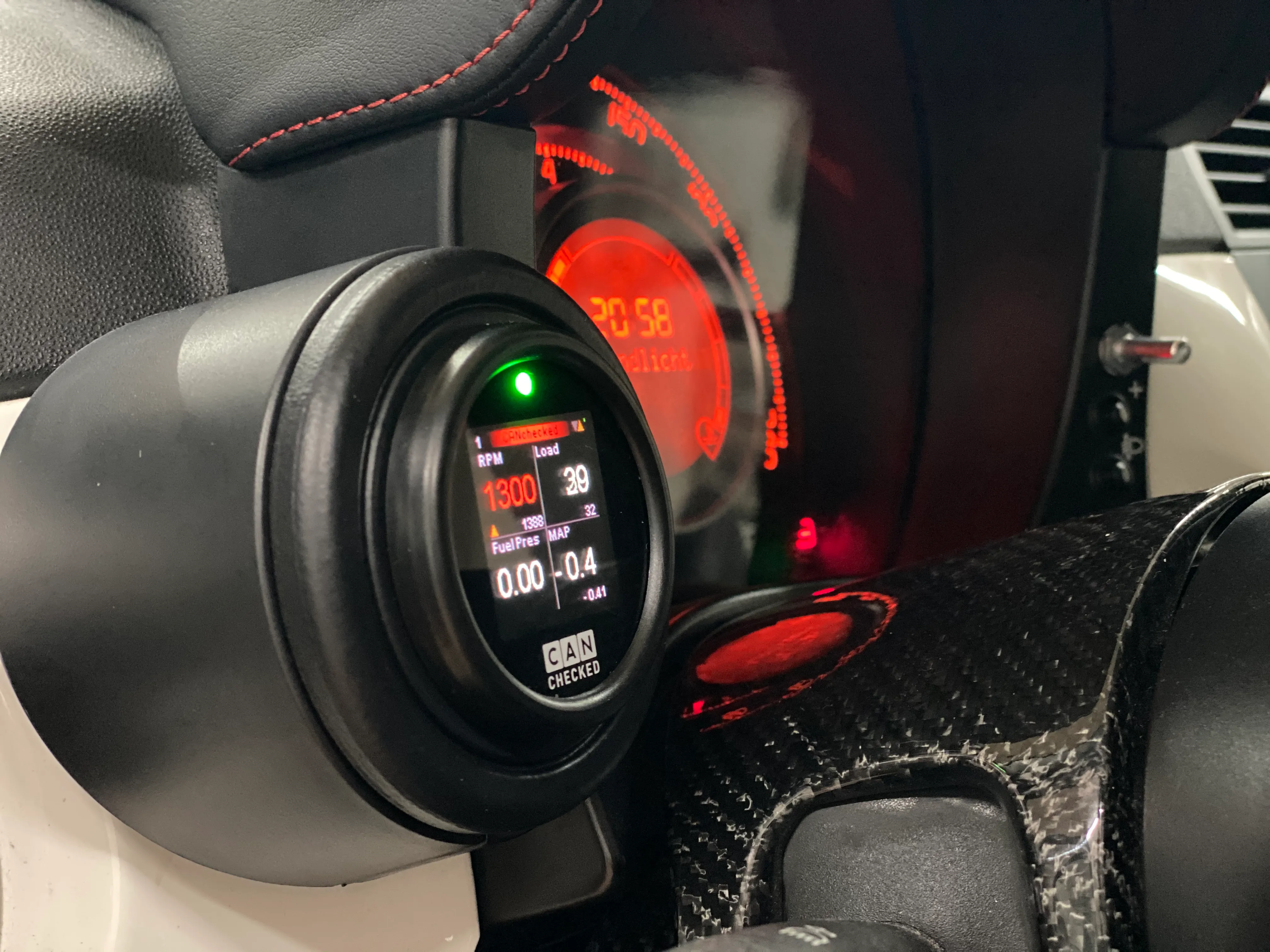 MFD15 - 52mm Bezel till Fiat 595 Abarth LHD/RHD