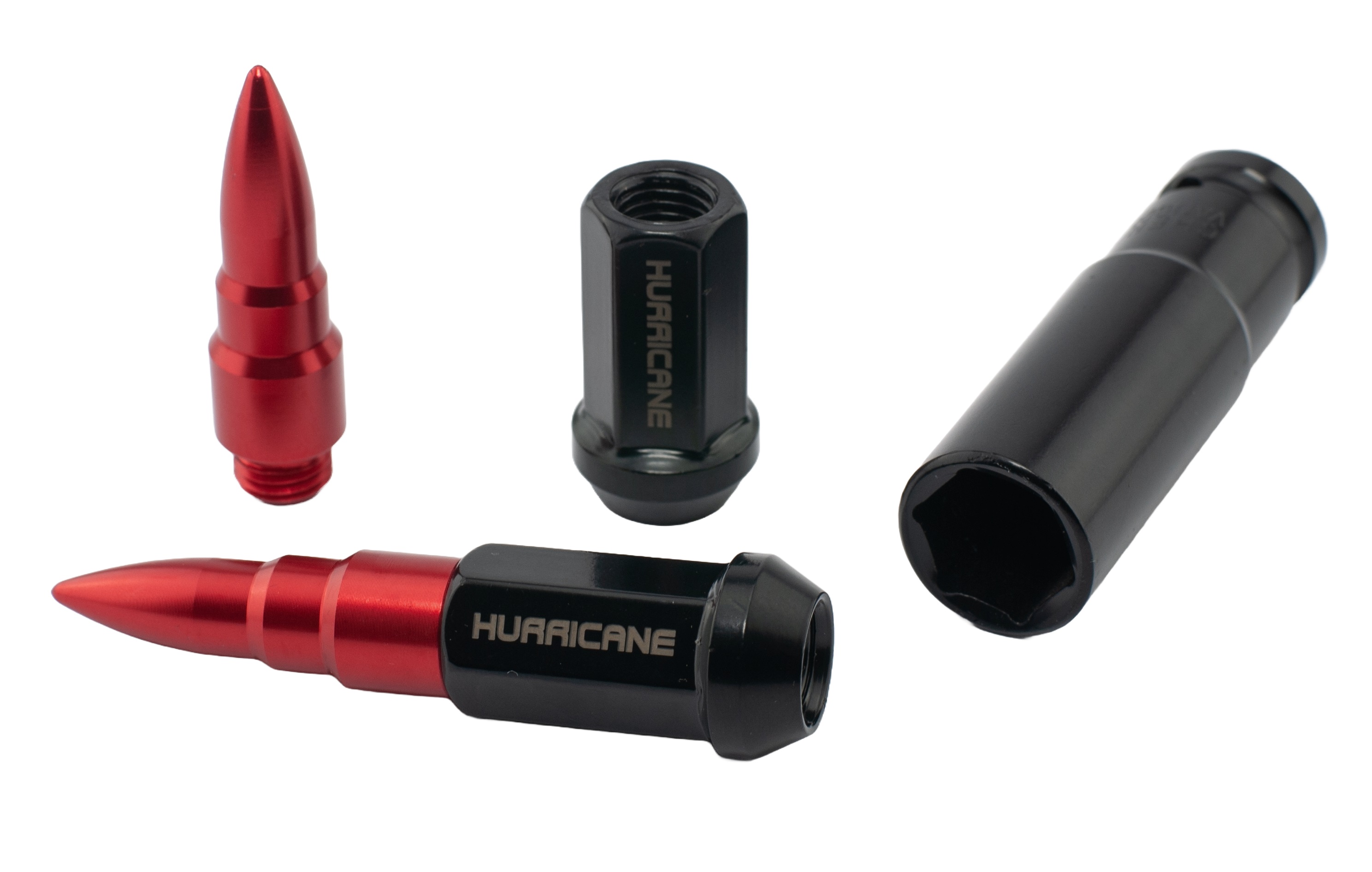 Hjulmutter Kit Aluminium Röd M12x1,5