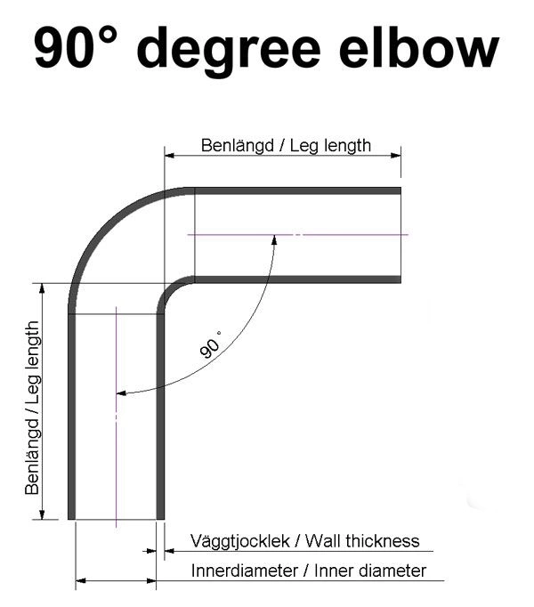 Silikonslang 90 Grader 2" (51mm)