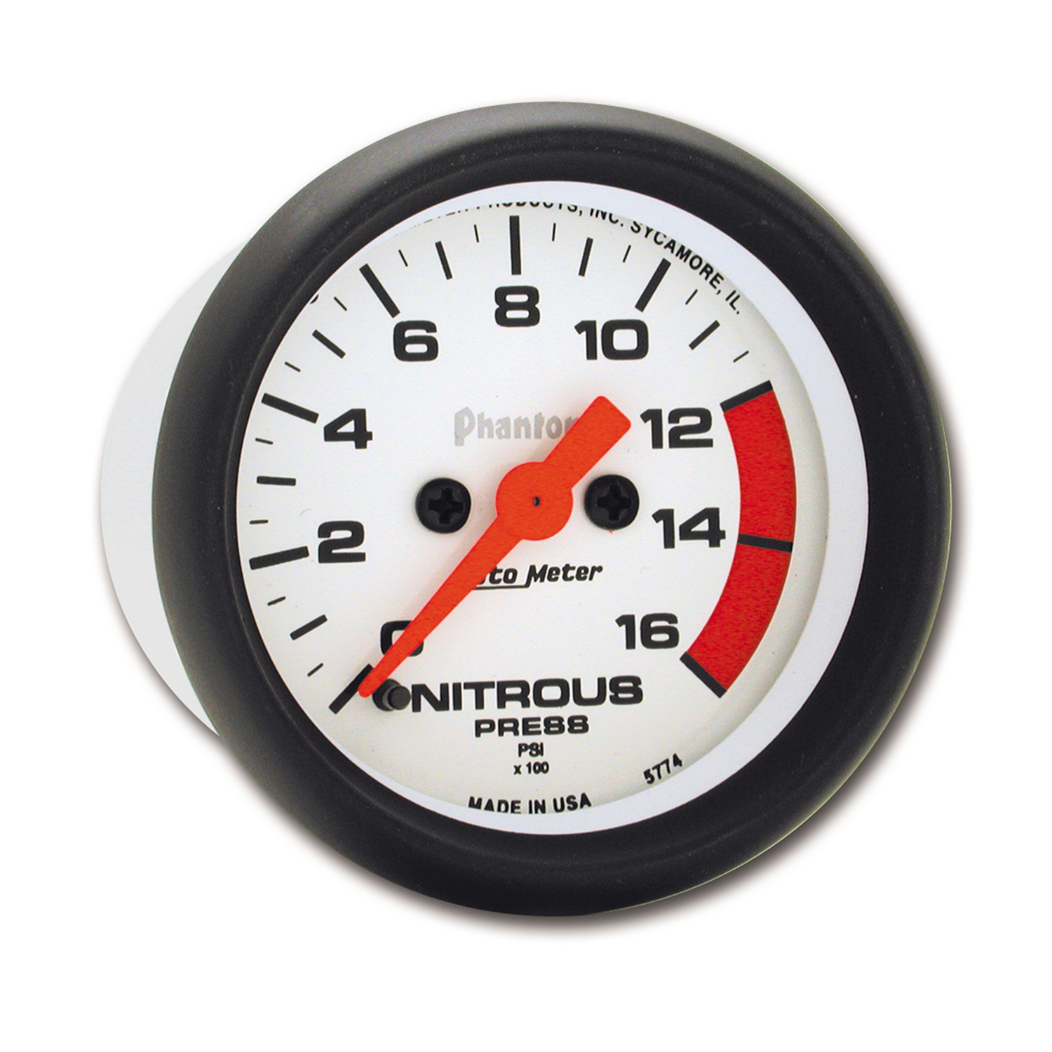 2-1/16" Nitro Tryck, 0-1600 PSI, PHANTOM