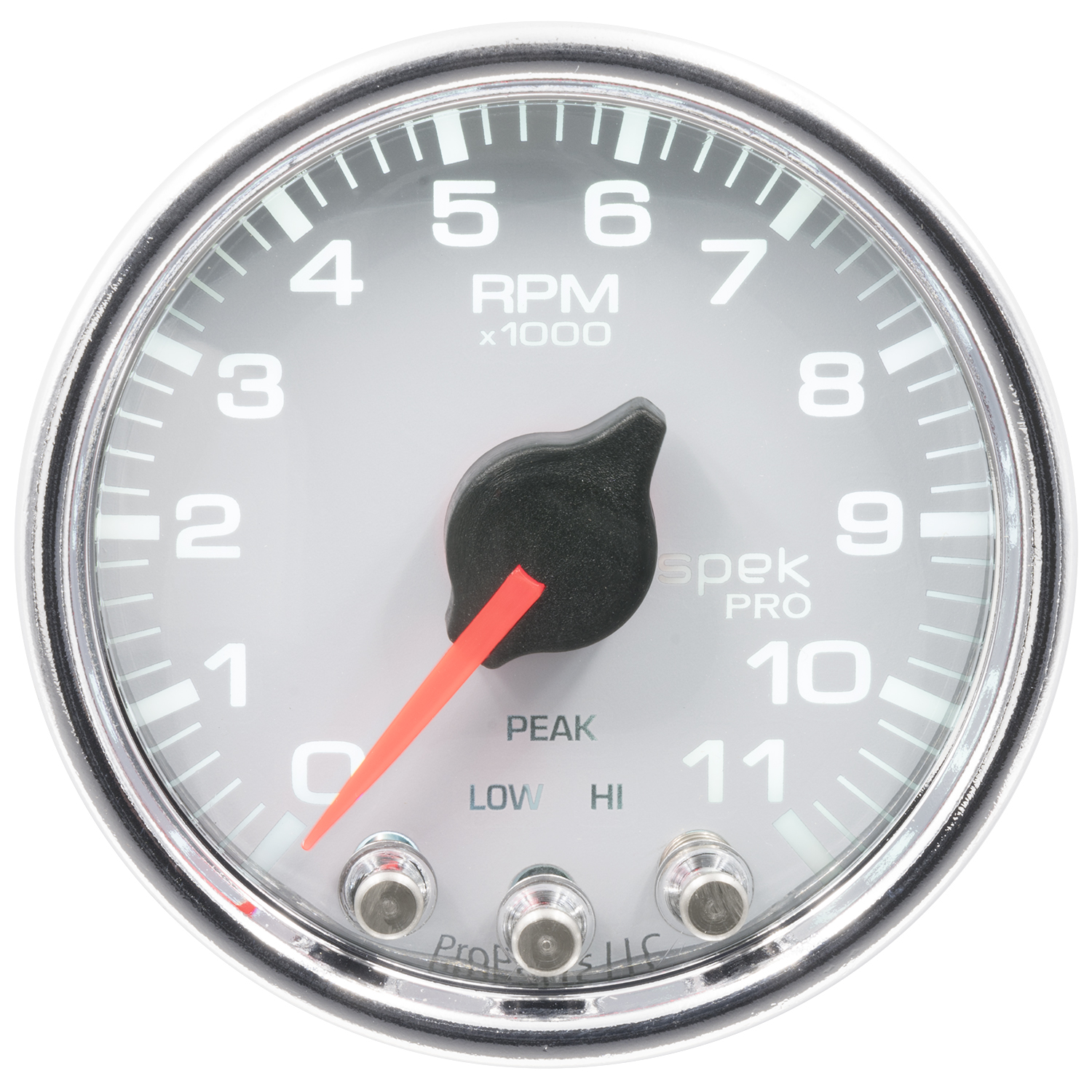 2-1/16" Varvräknare, 0-11,000 RPM, SPEK-PRO, Vit/Krom
