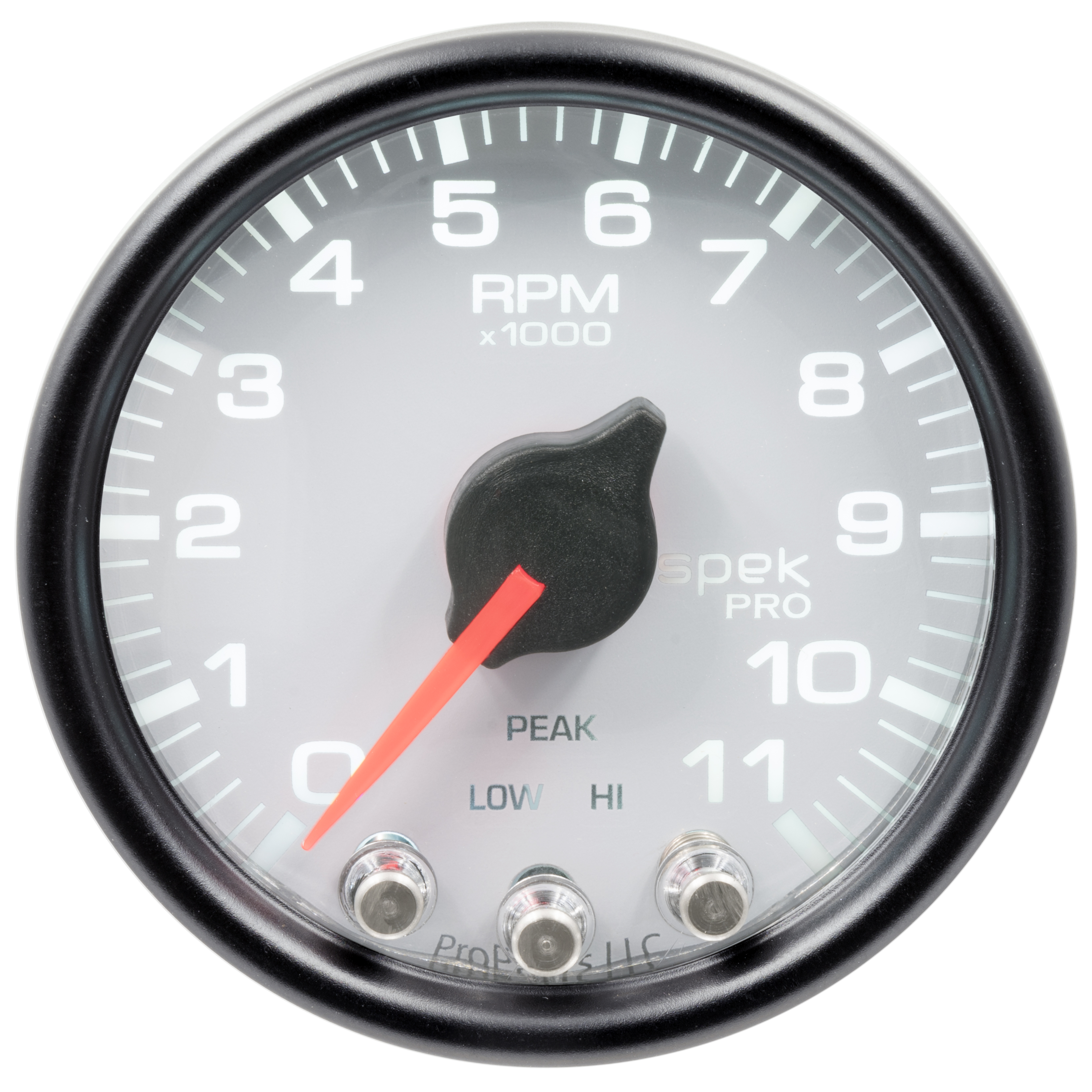 2-1/16" Varvräknare, 0-11,000 RPM, SPEK-PRO, Vit/Svart