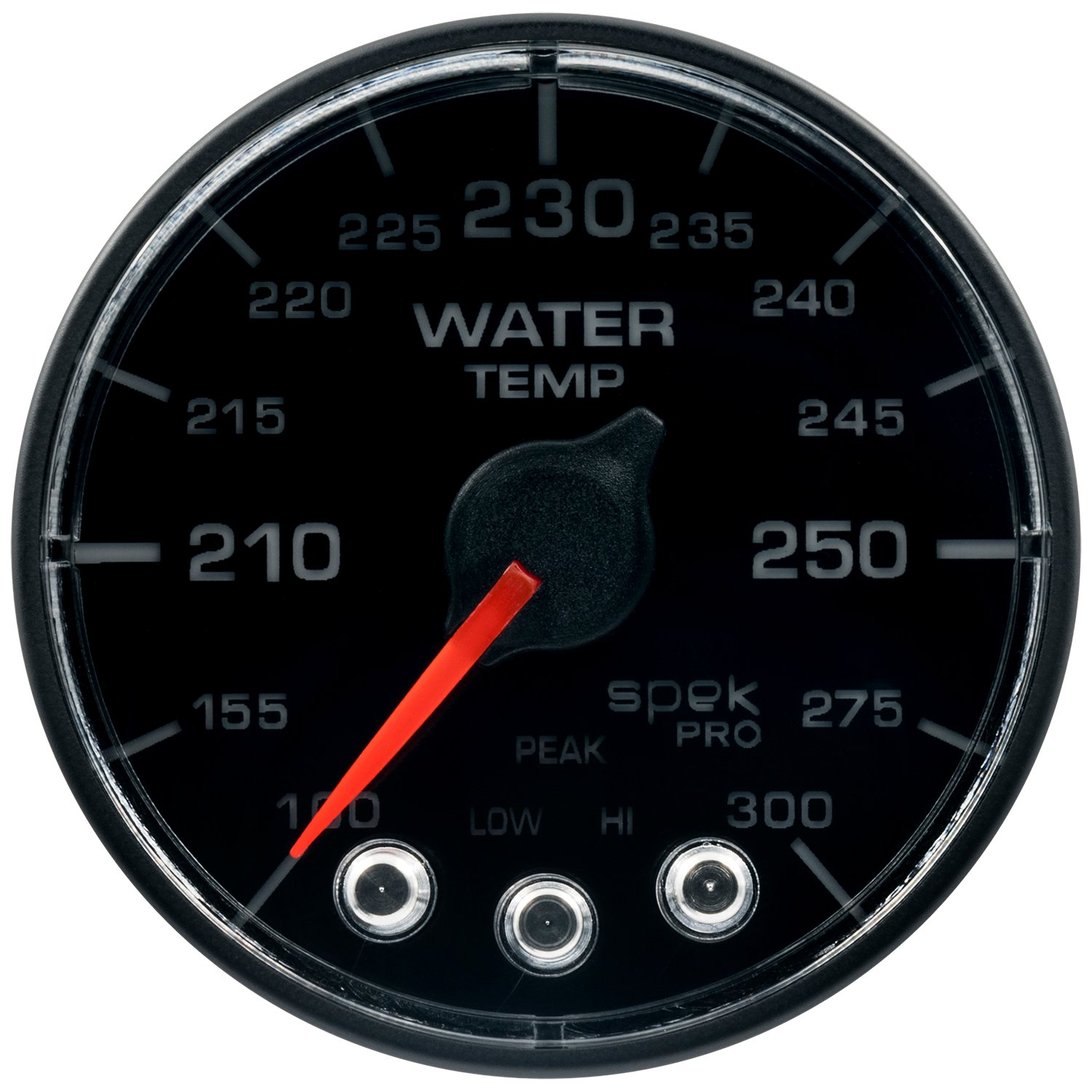 2-1/16" Vattentemperatur, 100-300 °F, SPEK-PRO, Svart/Svart, ECU
