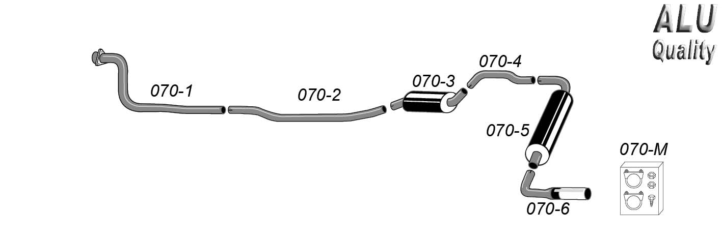 240-serie B21/B23 Turbo år 1981-1985 Sportavgassystem