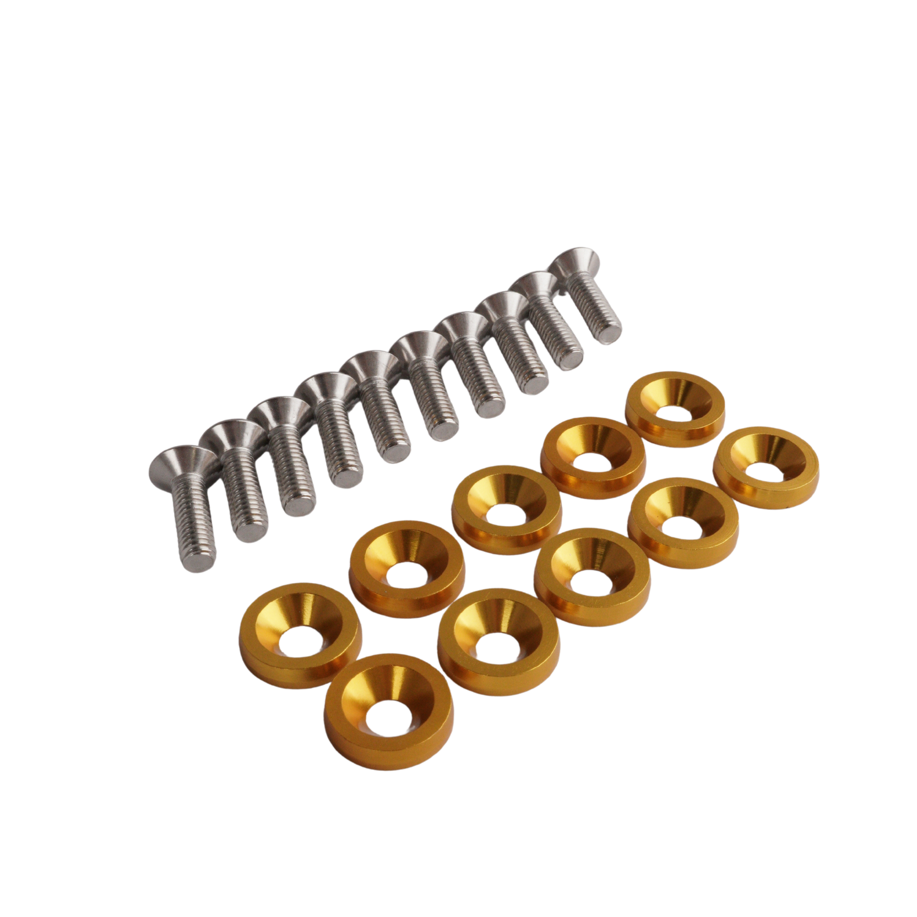 Försänkt bricka med skruv / JDM Fender washer Guld