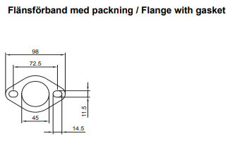 Flänsförband svetsfläns avgasrör