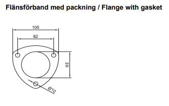 2,5" Svetsfläns flänsförband avgasrör