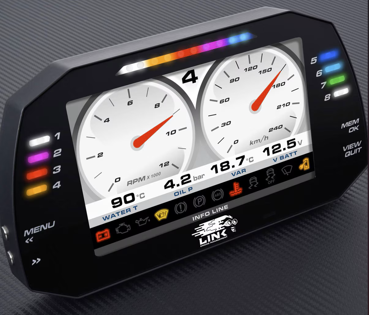 LINK MXG Strada Light 7-inch Dash - Race Edition