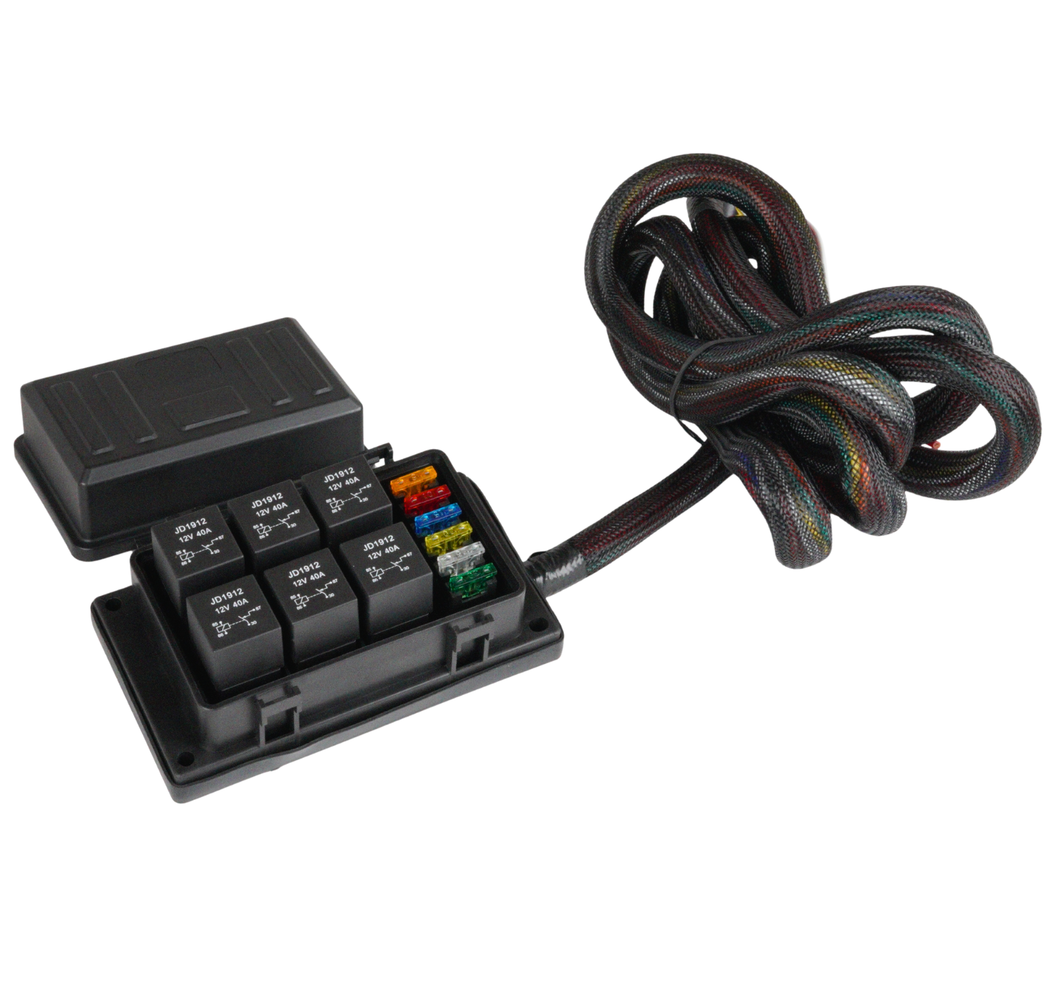 Vädersäkrad Relä och säkringscentral RB6-W (Bottenmontage)