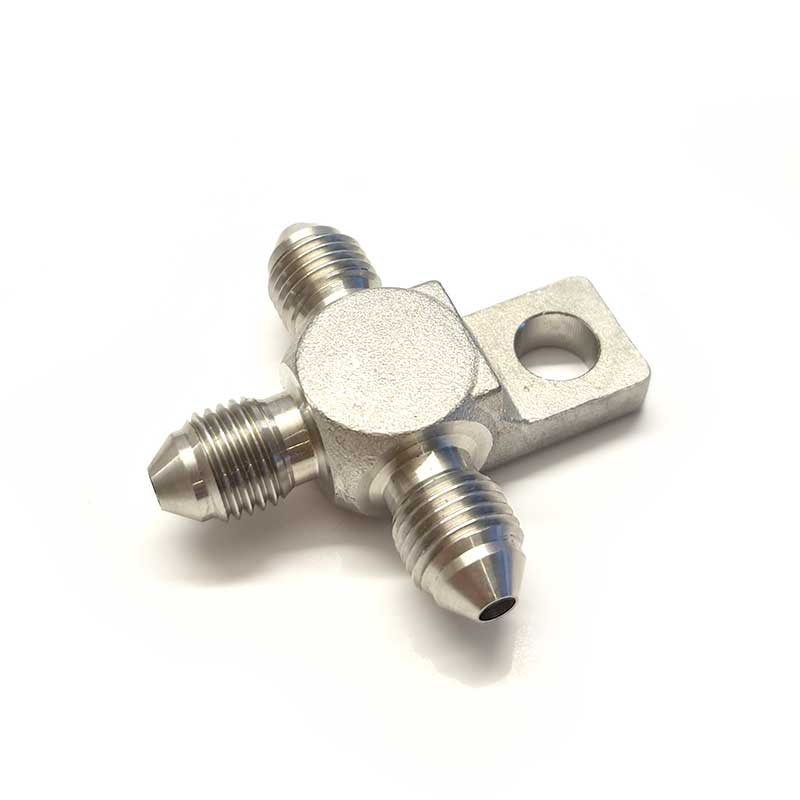 T-kors bromsrör 3/8" -24 (AN3) Rostfritt