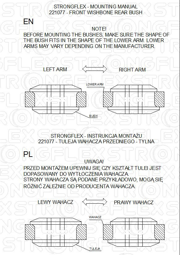 Främre Länkarm Bakre Bussning