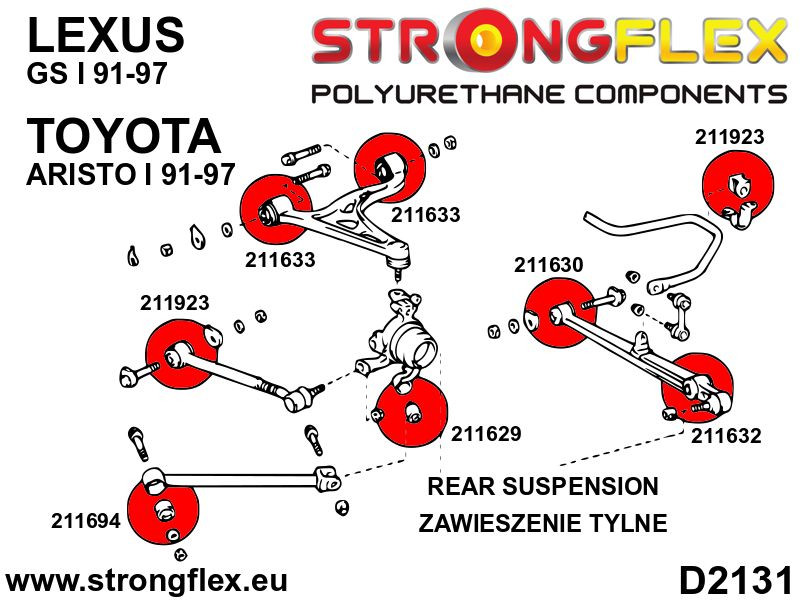 Toyota Supra MKIV Bakre Länkarm Främre Bussning 46mm SPORT
