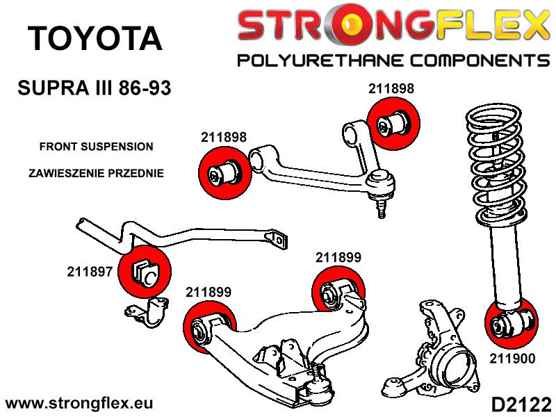 Toyota Supra MK3 Främre Övre Länkarm Bussning SPORT
