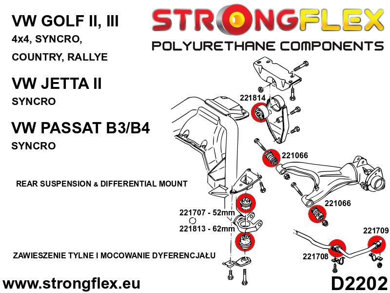 Bakre differential Bussning SPORT