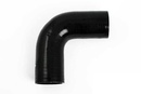 Silikonslang Svart 90 grader 0,25'' (6.5mm)