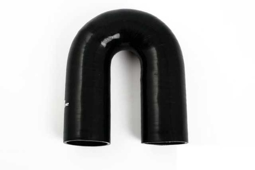 Silikonslang Svart 180 grader 0,5'' (13mm)