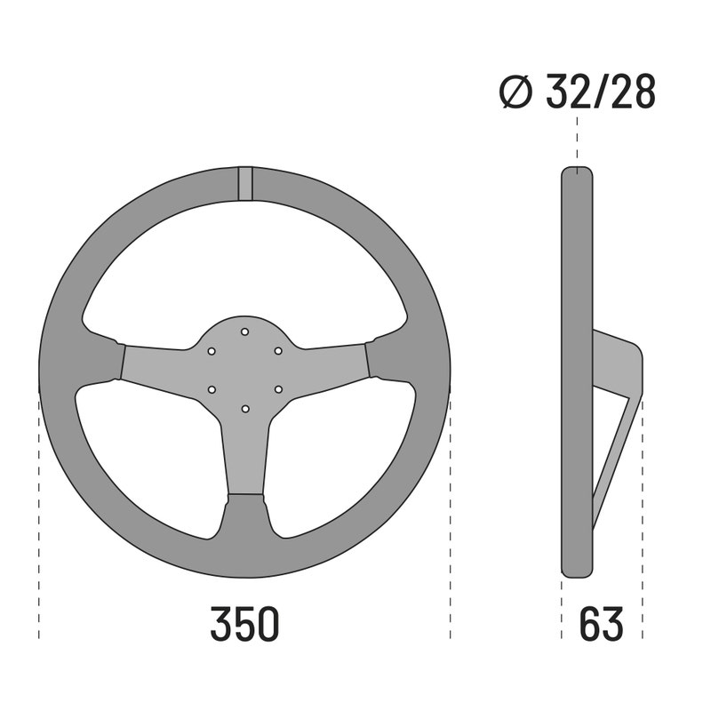 Sparco R345 Läder Ratt