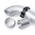 Aluminiumrör 90 grader 100x3mm tum (4 tum)