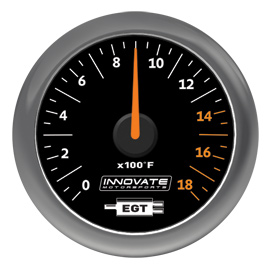 Innovate Analog MTX-A (EGT) Gauge Kit, Black Dial