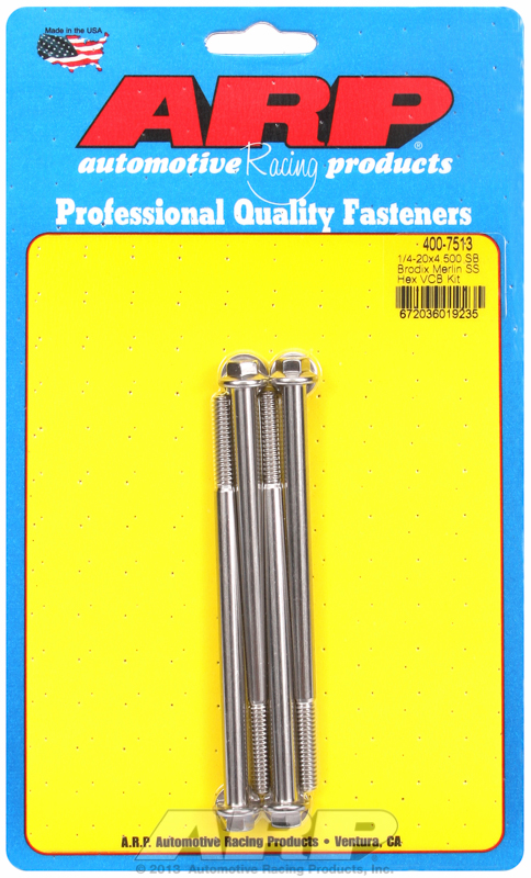 Merlin block. Brodix head SB  hex valve cover bolt kit