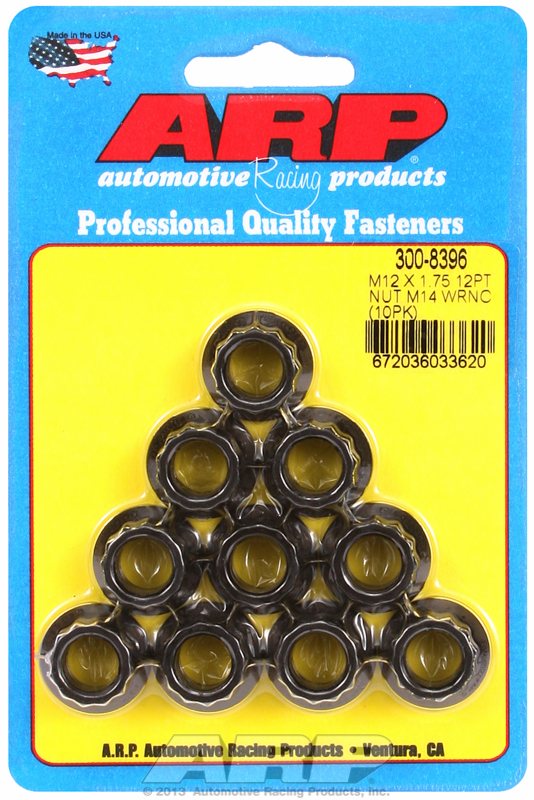 M12 X 1.75 M14 socket 12pt nut kit (10pcs)