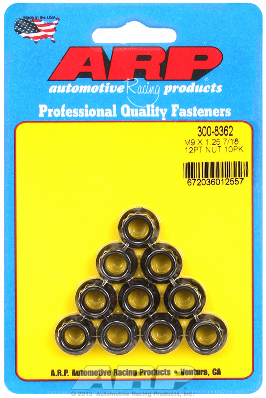 ARP M9 x 1.25  12pt nut kit (10pcs)