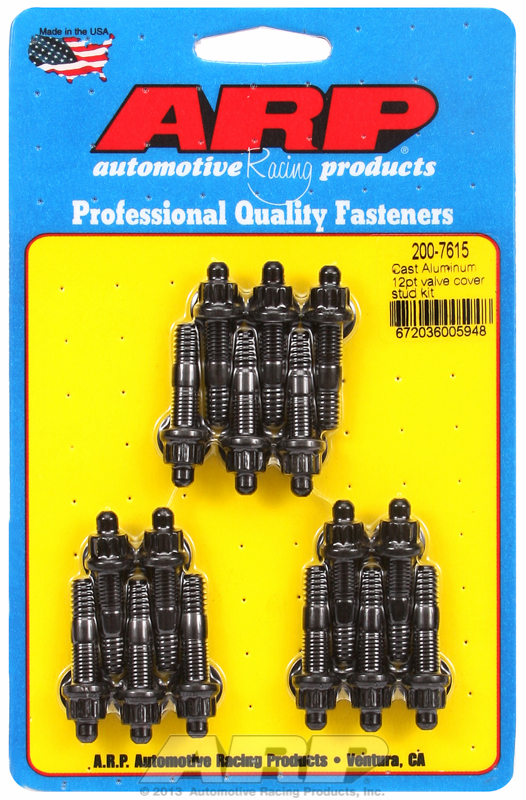 Cast aluminum 12pt valve cover stud kit