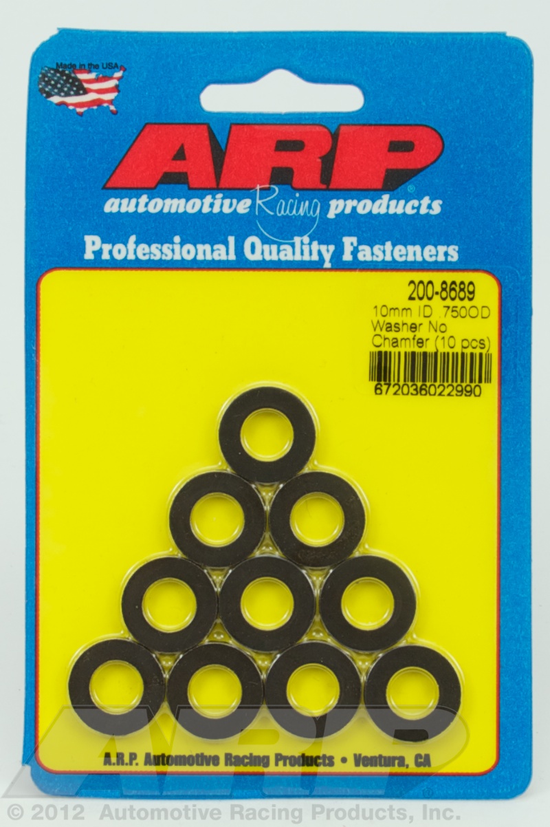 M10 ID 3/4"OD .120" TH chamfer black washers"(10pcs)