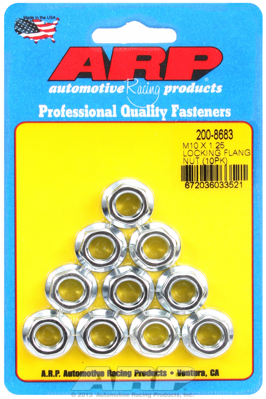M10 X 1.25 locking flange nut kit (10pcs)