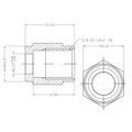Presskoppling hona 3/8-24 45 grader (svivel)