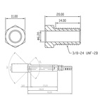 Presskoppling hane 3/8-24 Rostfritt Stål (svivel)
