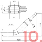 Bygg egen stålomspunnen AN3 bromsslang (Rostfritt)