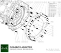 PMC Adapter kit GM Chevrolet V8 LS - BMW M50 S50 M52 S52 M54 - 240mm / 9.45"