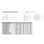 Dämpare Tubex 2,5" (63mm) Universal rostfritt