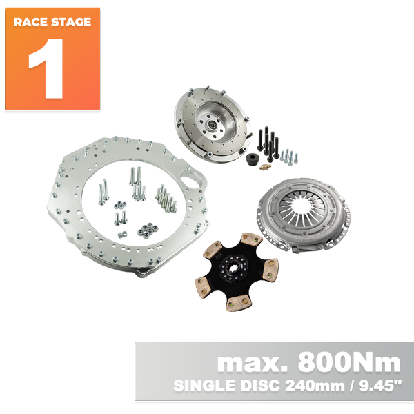 PMC RACE Steg 1 GM Chevrolet V8 LS - BMW M57 / E46 S54 M3 - 240mm / 9.45"