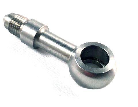 Banjo rak lång AN3 (10mm) rostfritt