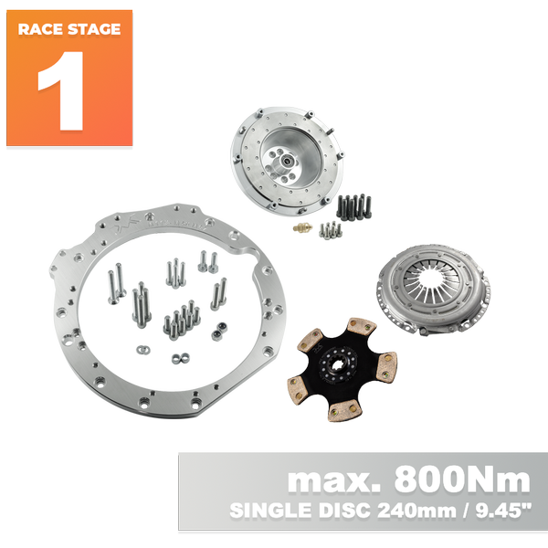 PMC RACE Steg 1 Mercedes-Benz M113 - BMW M57 / E46 S54 M3 - 240mm / 9.45"