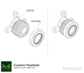 PMC RACE Steg 2 Toyota JZ 1JZ 2JZ - Nissan 350Z Z33 370Z Z34 CD009 - 184mm / 7.25"
