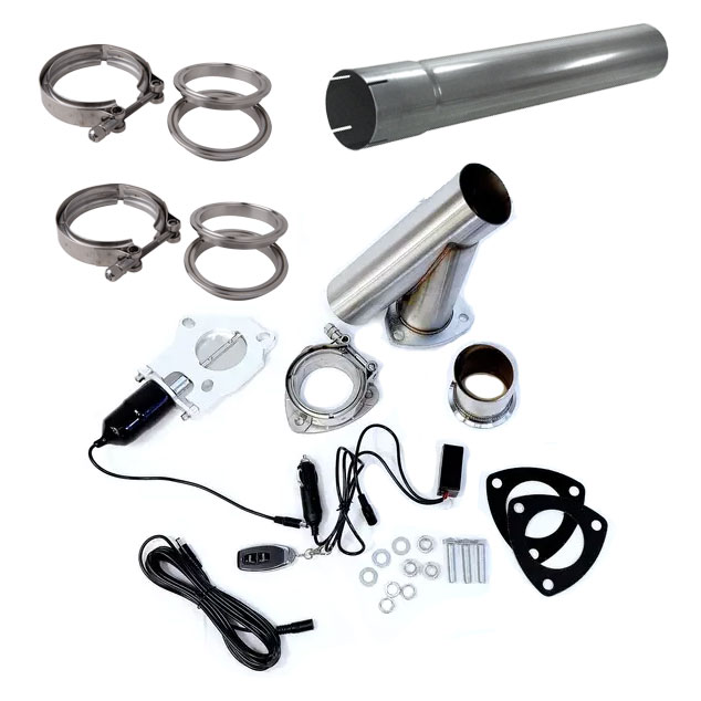 Avgasspjäll / exhaust cutout 3,5" (89mm) - KIT