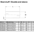 Skarvmuff 3,5 tum Rostfritt (89mm)