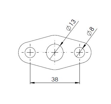 Oljetryck rostfritt CC 38mm Holset, Garret, KKK m.fl.