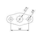 Oljetryck rostfritt CC 38mm Holset, Garret, KKK m.fl.