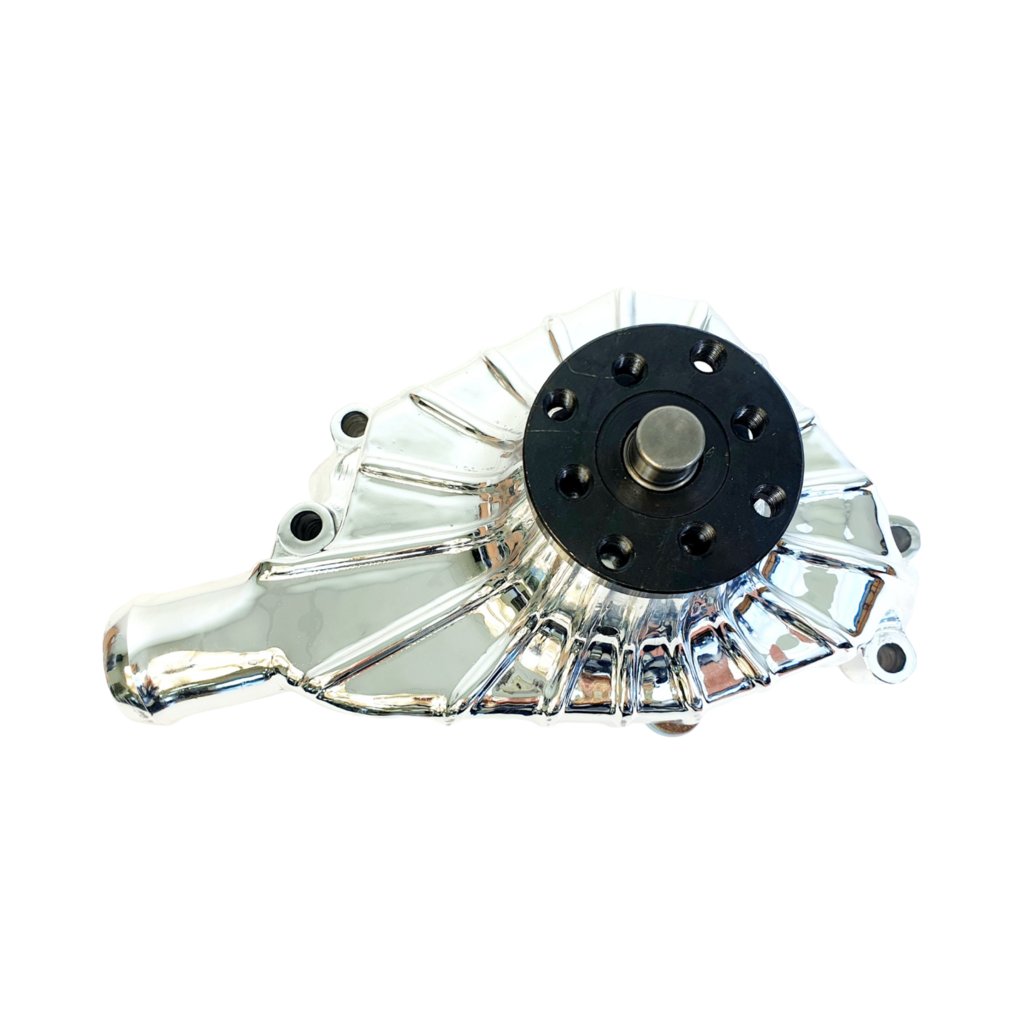 Vattenpump Kort Chevrolet Small Block Krom Rib